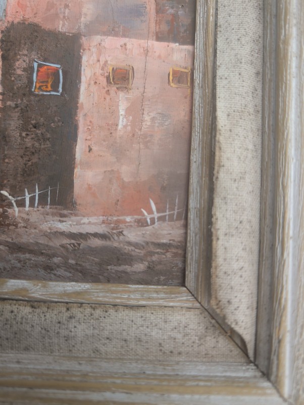 Original Oil Painting In Need Of Restoration From Mexico gallery