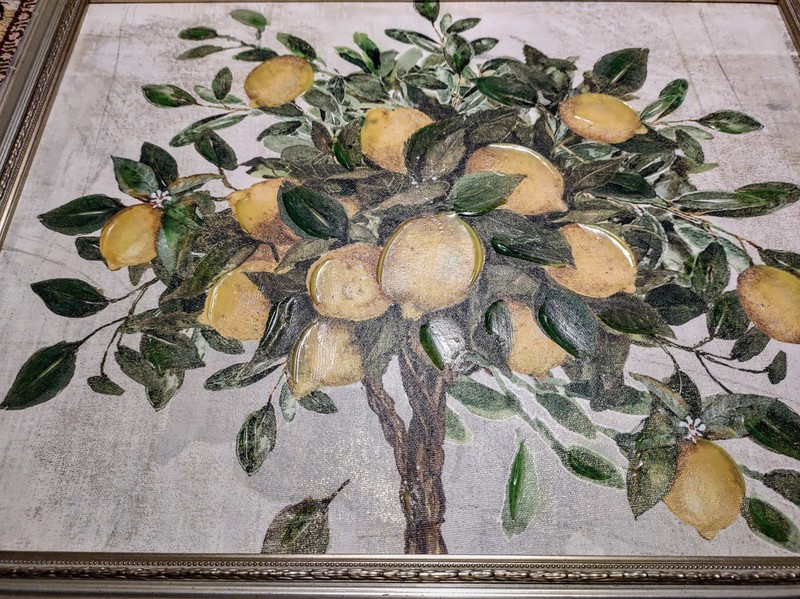 Kathryn White Lemon Tree 14 X 20 Hand Embellished Giclee Painting gallery