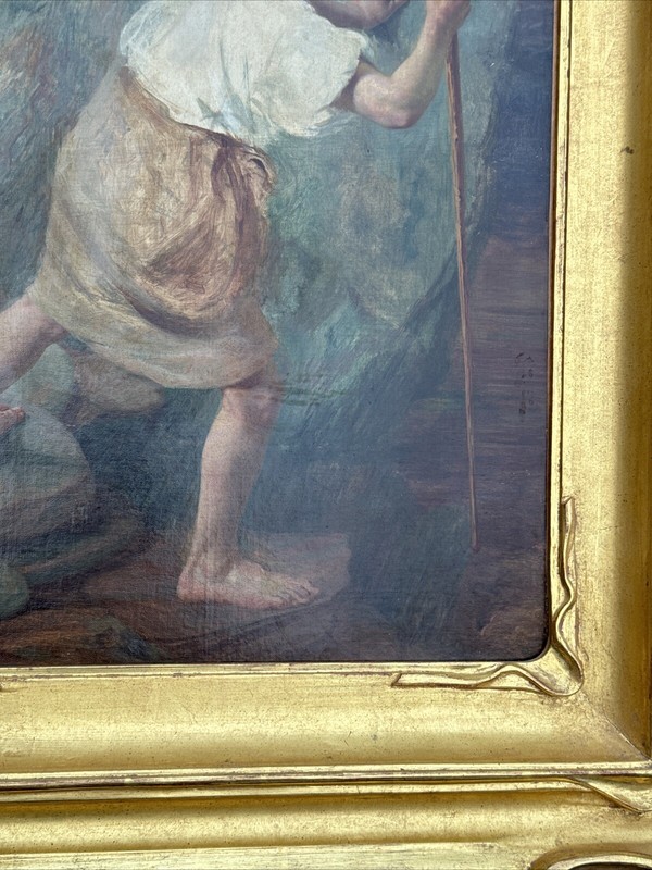 MASTERFUL PAINTING PORTRAIT 19TH CENTURY MYSTERY ARTIST COASTAL ANTIQUE BEACH gallery