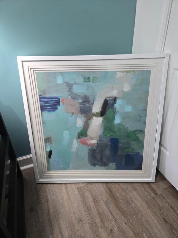 “LUXE TIDE” – Large Gallery-Framed Contemporary Abstract Statement Piece | 37.5 gallery