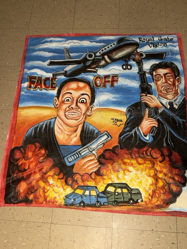 HAND PAINTED GHANA MOVIE POSTER “FACE OFF” SIGNED BY MR. BREW