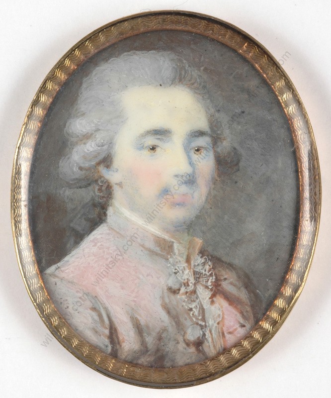 «Portrait of a gentleman», French miniature, ca.1780