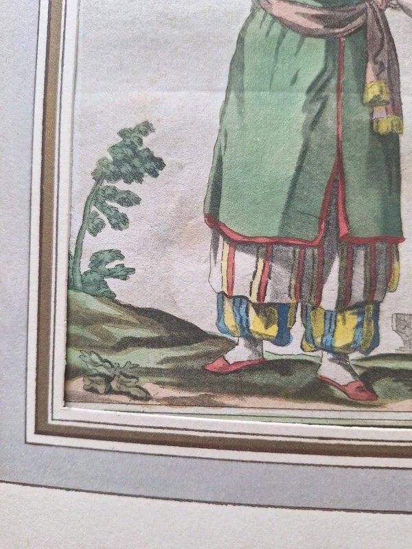 Antique Watercolor "Woman From Caria And Polish Merchant". Painting gallery