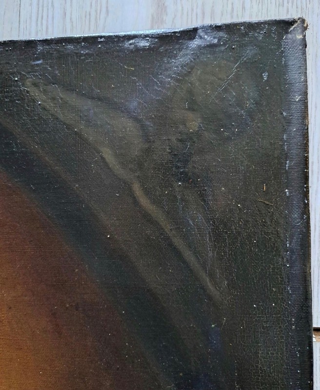 Large Antique Madonna Oil Painting on Canvas | Flemish/Dutch Religious Art gallery