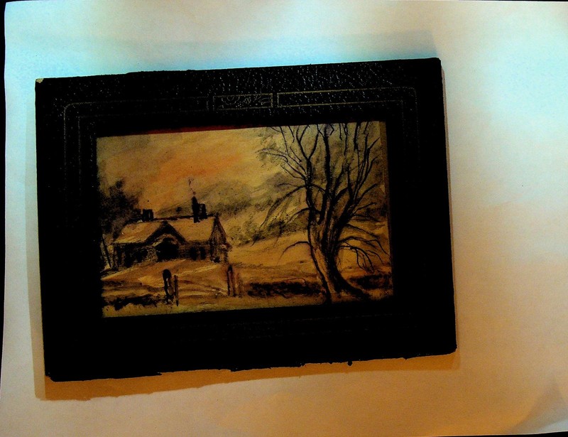 EP Cliff New Brunswick Ca Artist Watercolor Painting ca 1910 House Rural
