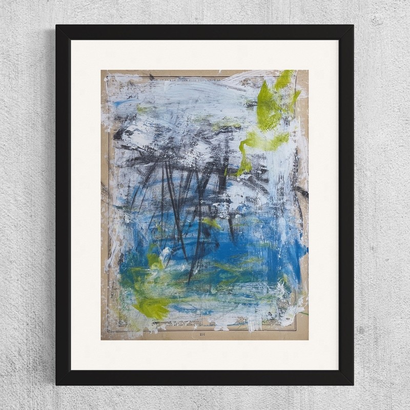 Original Mixed Media Abstract Art Painting «History of the Earth III»
