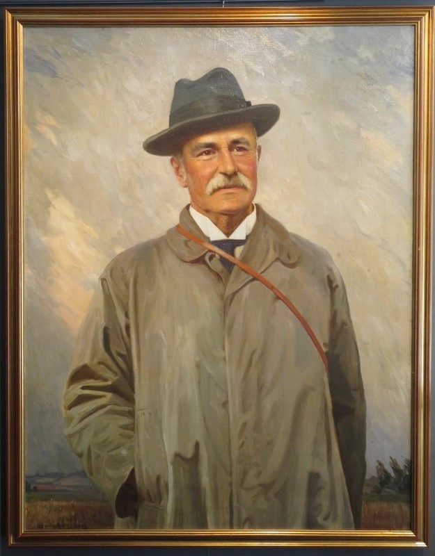 Noel Denholm Davis (1876-1950) English large Antique PORTRAIT oil painting