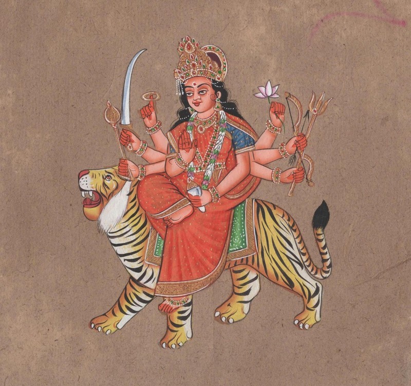 Durga Ma Hindu Goddess Art Handmade Indian Spiritual Religion Hindu Painting gallery