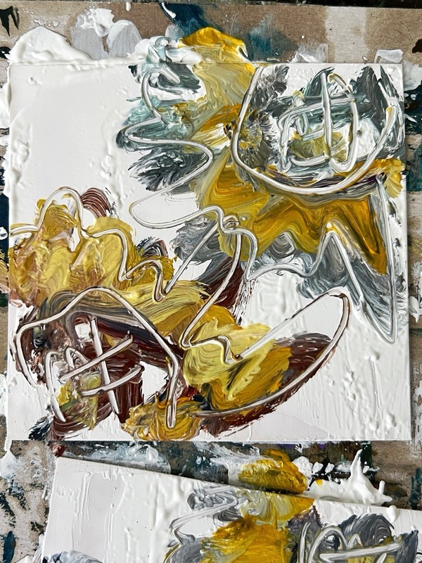 Algarve Coastal Sunflower Field Abstract Impressionist Floral Artwork Miniature gallery