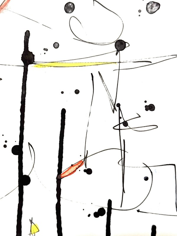 Original Abstract Expressionism 9X12 Paper Colorful Minimalist Handmade Signed 8 gallery