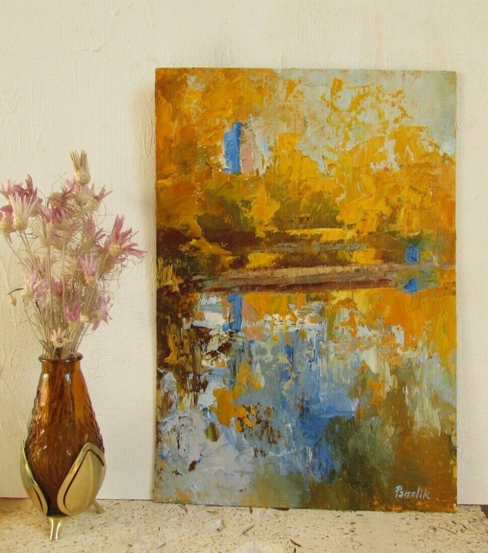 Abstract painting Author’s work Original painting Oil wall art Autumn reflectio