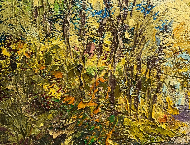Oil painting High castle Ukrainian painter Fiberboard original landscape art gallery