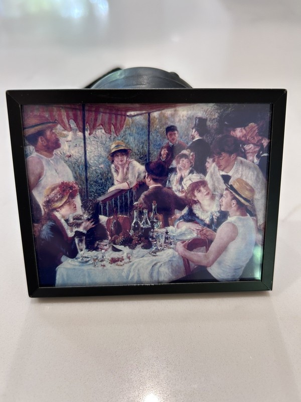 Antique Quality Pierre Auguste Renoir Oil Canvas Print Gold Leaf Framed 3″x 4″