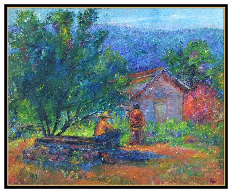 Clara Klinghoffer Original Oil Painting On Canvas Landscape Signed Framed Art gallery