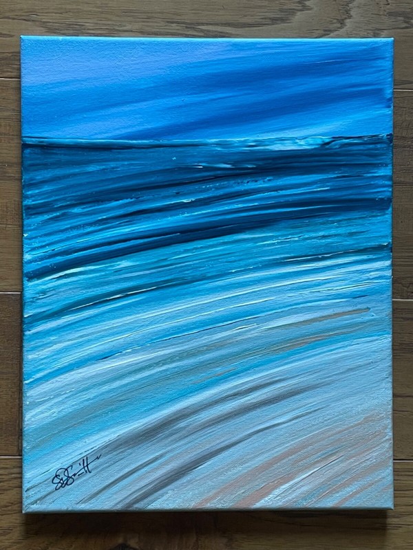 TIDE AND TIME ACRYLIC PAINTING on CANVAS 11×14 ORIGINAL by SDSchwitters #145