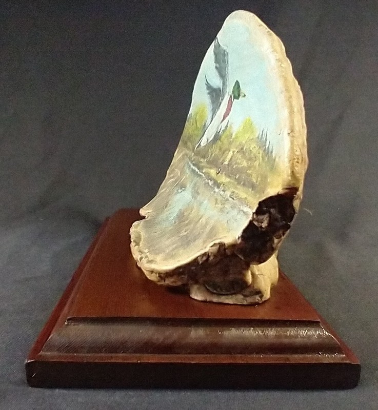 Mallard Duck Painting On Tree Shelf Fungus Mushroom Wildlife Pond Wooden Base gallery
