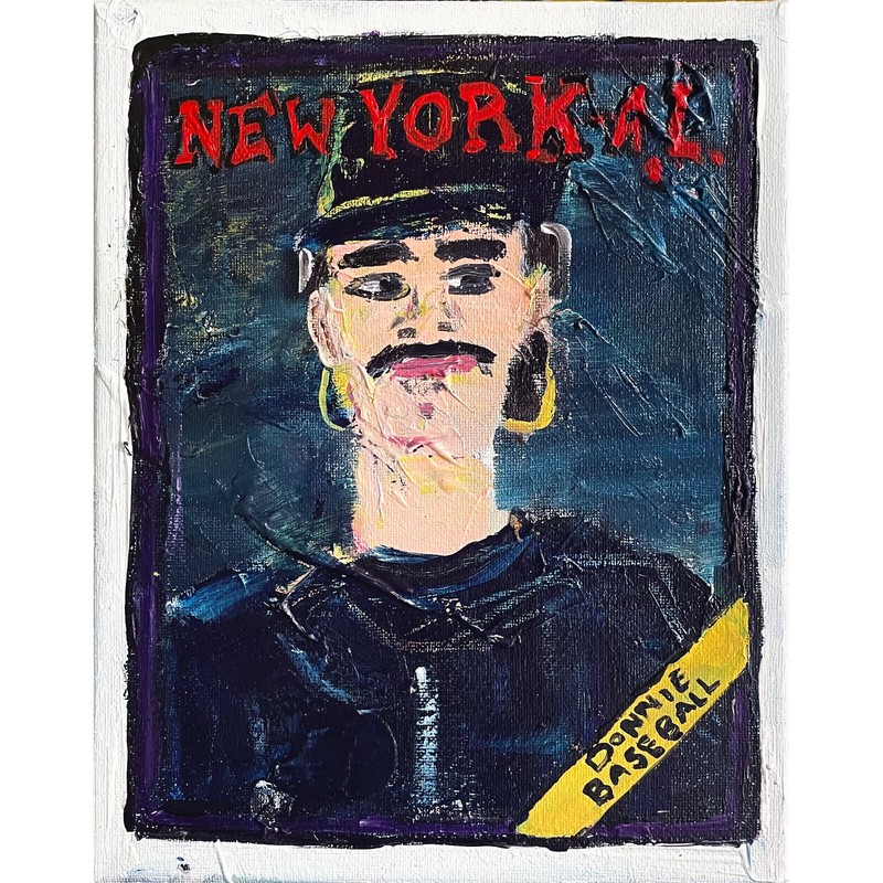 Don Mattingly Original Acrylic on Canvas 8×10 by Sergio Santos @ElSantosWorld