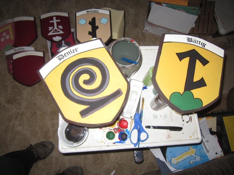 Custom Swiss Family Crest- Hand Painted Acrylic on Wood-Unique! gallery