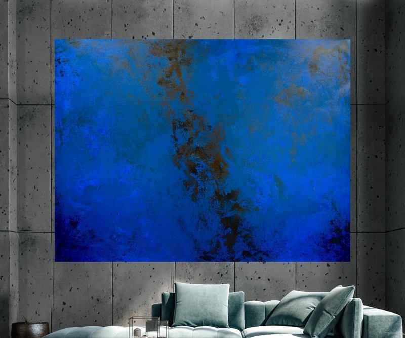 Mark Little Original Giant Canvas Painting 84”X62” (7 Foot) Abstract Modern XL gallery
