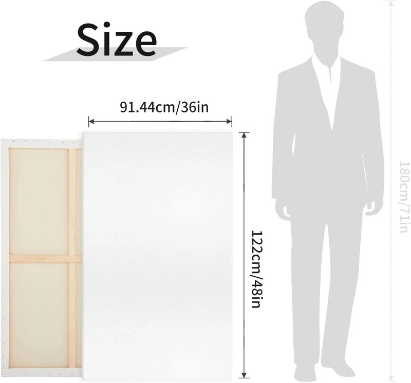 Versatile Large 36x48 Inch Blank Canvases for Oil & Acrylic Painting - 2-Pack gallery