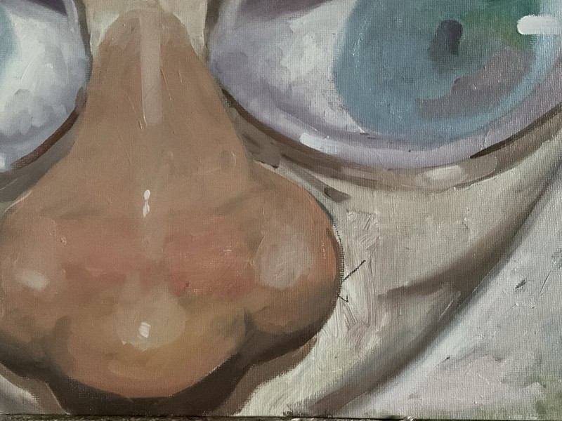 French Realism Eye Gradient Study Human Face 16x12 Org Oil Painting On Canvas gallery