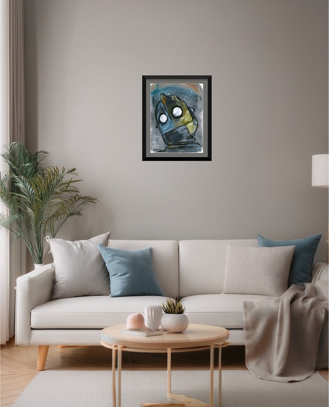 9x12 Original Robot Iron Giant Retro Sci Fi Pop Art Folk Industrial Wall Decor gallery