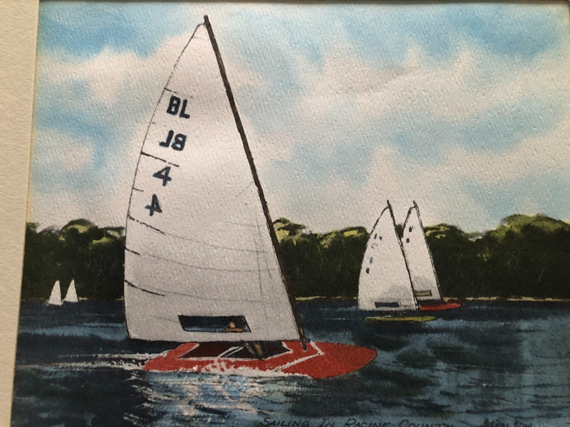 A Gray's Watercolor "Sailing In Racine County" (Wisconsin) 7 1/2 x 9 1/2 in. gallery
