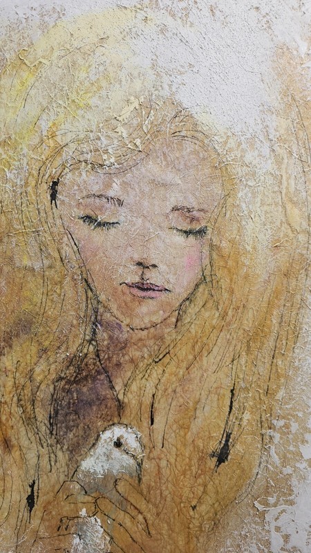 Min Century Heffner Oil On Rice Paper On Canvas Cooper Union gallery