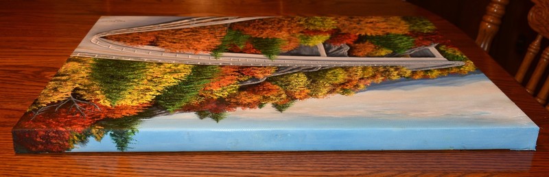 Oil Painting Grandfather Mountain Linn Cove Viaduct Bridge North Carolina gallery