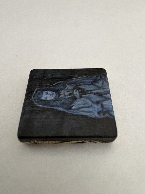 Disney Haunted Mansion Little Leota Miniature Oil Painting Original Scrabble gallery