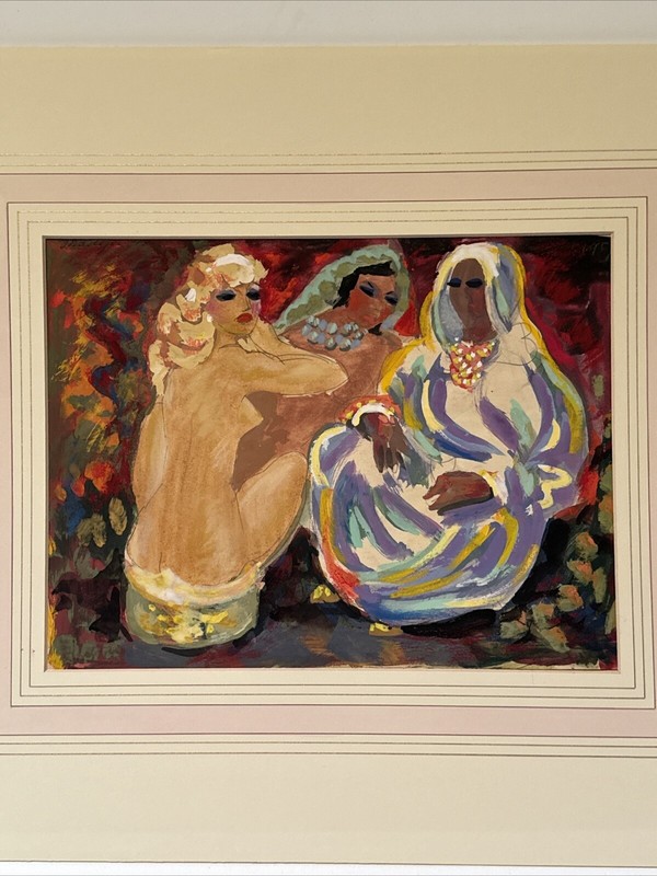 THEODORE NADEJEN PAINTING RUSSIAN AMERICAN MODERNIST Rare FAMOUS ILLUSTRATOR