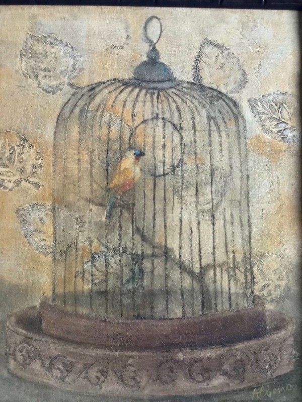 Vintage Wall Art by Albena Hristova Painting on Vintage Wood Frame set of 2 gallery