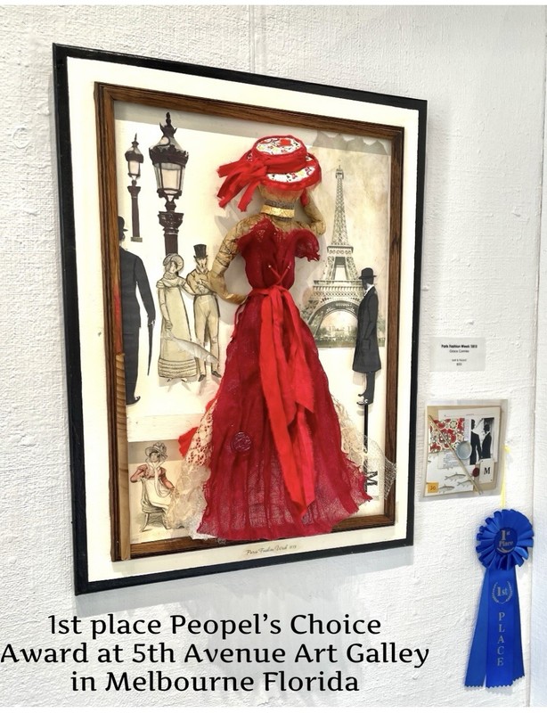 Original Dimensional Wall Art. 1st Place Winner One Of A Kind. “Paris Fashion” gallery