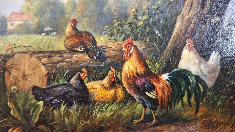Hatchet Karin *1946 Zwolen / Bohemia German Czech Chicken Coop Landscape Chickens gallery