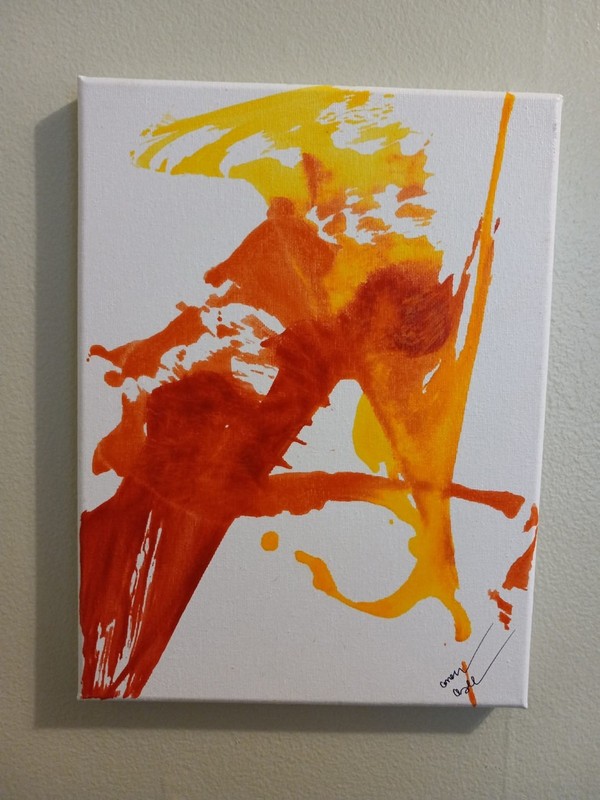 Abstract Original Painting (Red Yellow and Orange)
