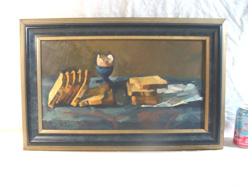 Original 1991 Maggie Siner Still Life Biscottes O/C Painting