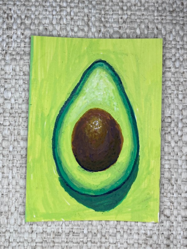 ACEO Original Painting Fruit 2.5 x 3.5 Acrylic Painting by Clarrissia
