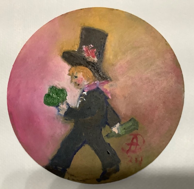Gift for St Patrick Day GlassCoaster Abstract artwork One-of-a-kind Artwork eBay