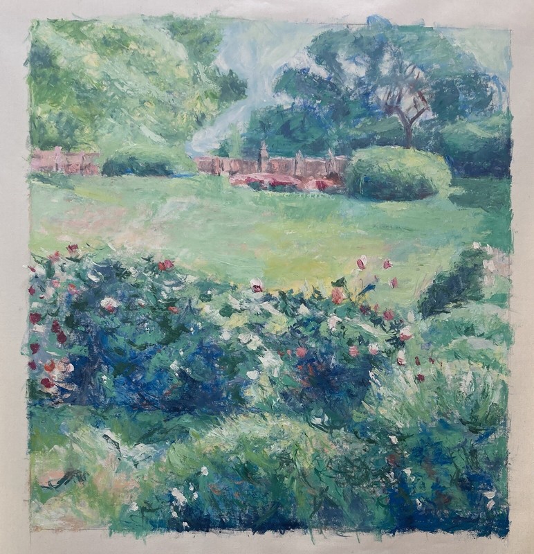 Central Park NY landscape oil painting color Impressionism art 24” X25”