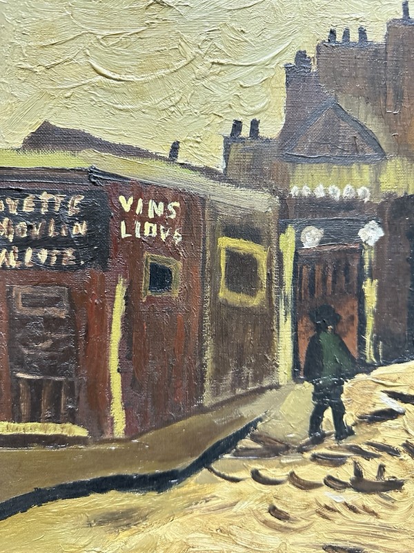 Vintage Replica Oil Painting Of Vincent Van Gogh Le Moulin de la Galette signed gallery