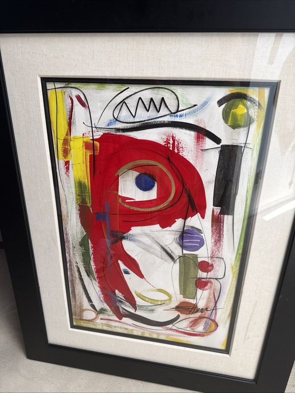 Shana Dominguez Hand Signed Original Acrylic Painting on Paper “conflict” Cert.