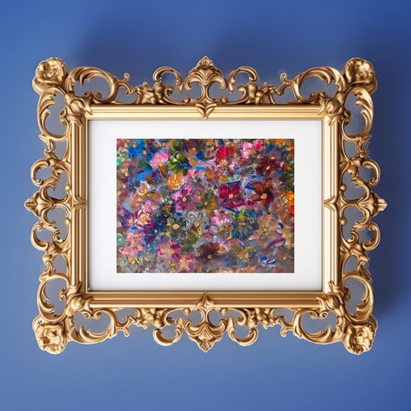 Painting Original Floral Abstract Acrylic Art Mat 11×14 Flower Decor Jimarieart