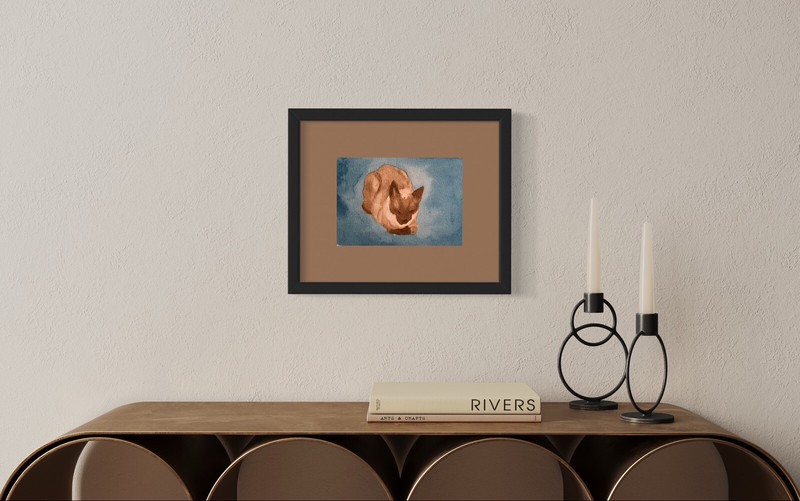 Original Watercolor Siamese cat Made to order pet portrait nursery wall art gallery