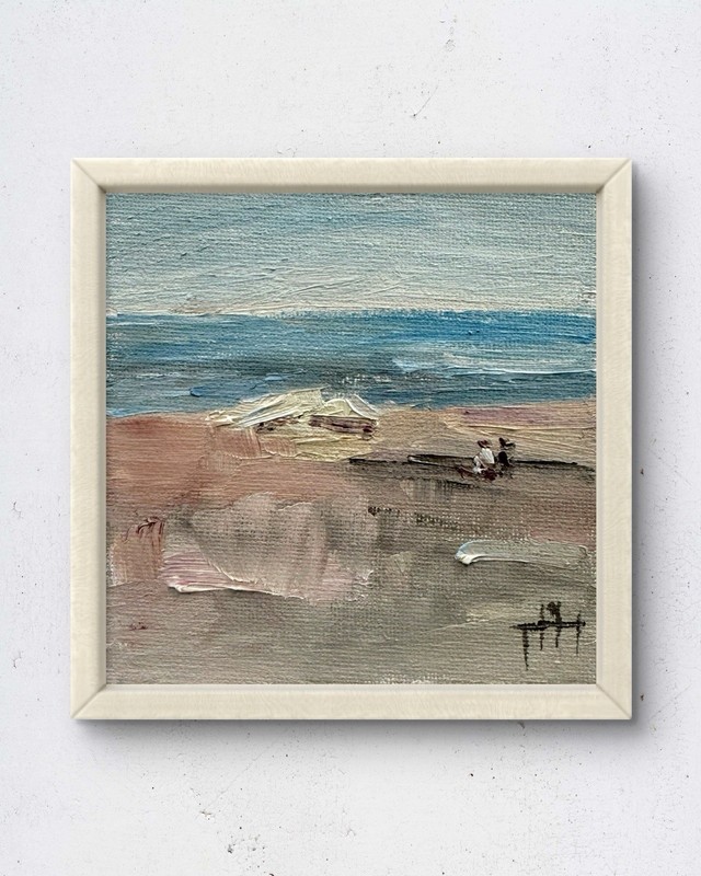 Lake No.12 4×4 Original Oil Painting Canvas Wall Decor