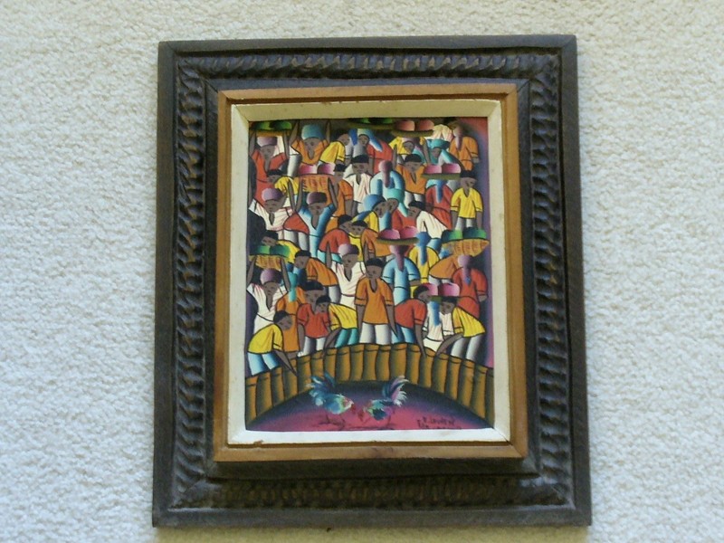 LAURENT CASIMIR (fils) Signed Painting, 9.5 x 7.5, Acrylic or Oil, Haitian Art
