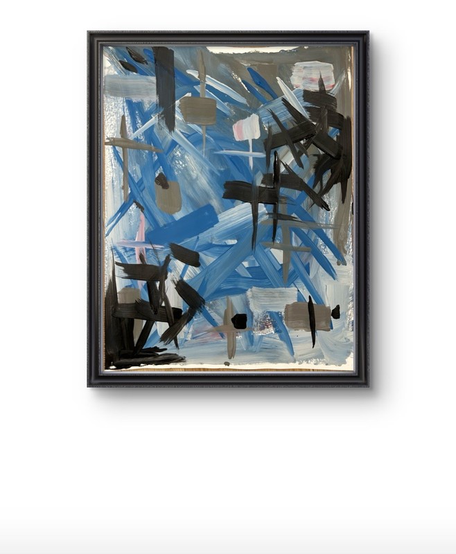 Original Abstract Expressionism Painting 9x12 paper Modern Wall Art Home Decor
