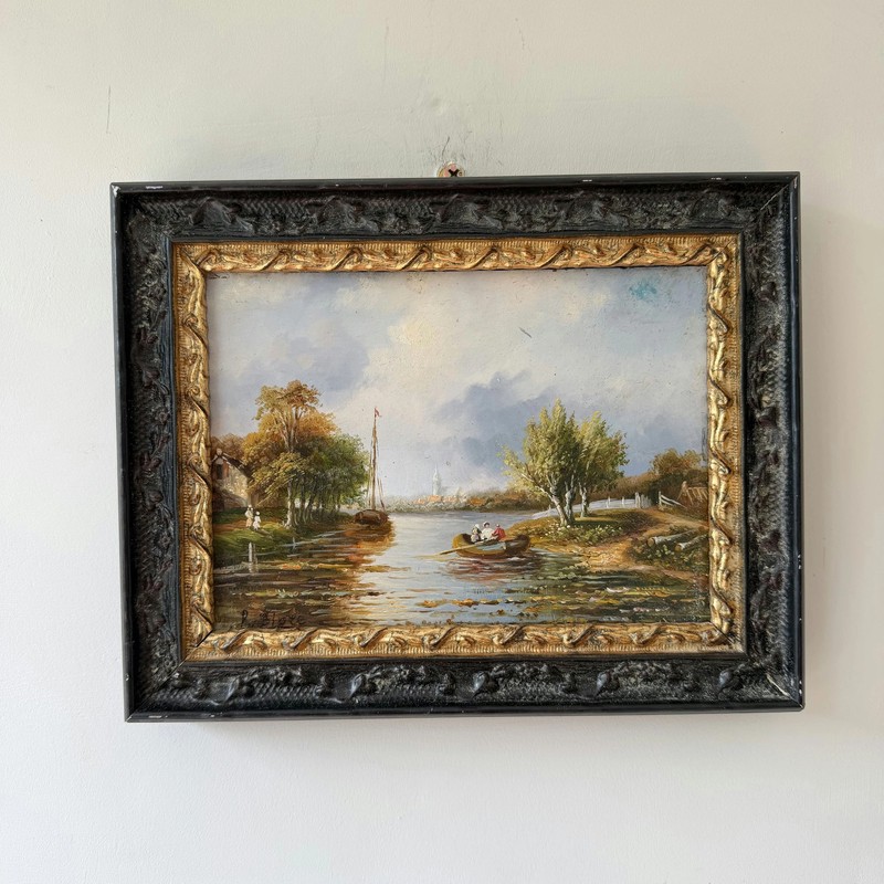 Timeless Landscape Oil Painting «Framed Painting» Authentic Small Art