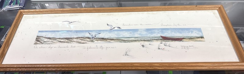 D. Morgan 1990 Artist Print Hand Signed 1990 «Somewhere by the Sea» #793/1000