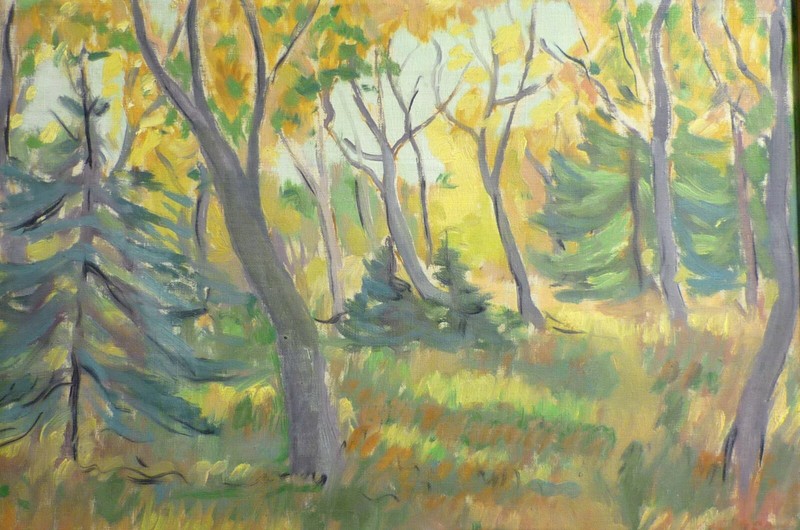 UNIDENTIFIED ARTIST! FOREST LANDSCAPE IN AUTUMN gallery