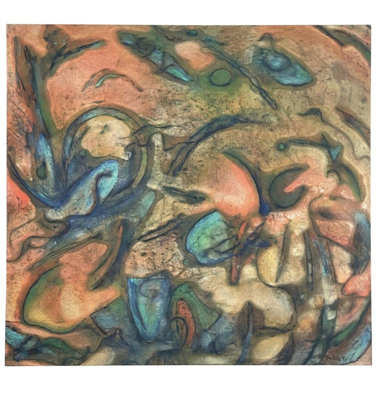 David Andres Large Painting On Canvas 1998 Tucson Arizona